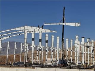 سازه های سالن اصلی کارخانه نوارنقاله الشتر برافراشته شد