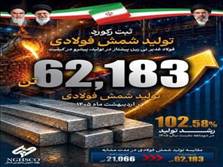 جهش ۱۰۲درصدی تولید  شمش در دو ماه نخست ۱۴۰۵